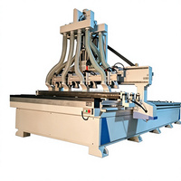 Routeur CNC à double poste de travail multi-broches 2260 pour le bois, machine automatique de gravure, de sculpture et de fraisage pour meubles en panneaux