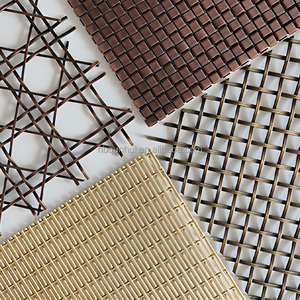 Jala logam keras berlapis tembaga antik untuk furnitur & panel kisi kreatif bentuk lubang heksagonal untuk pagar bengkok - Product Image 2