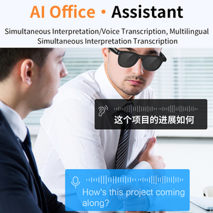 2026 V3 AI Smart Glasses With 8MP <b>Camera</b> Real-Time Translation Object Recognition Open Ear 1080P Video Recording AI Sunglasses - Product Image 3