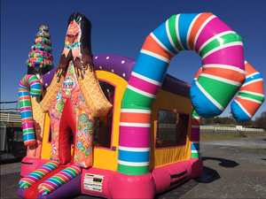 Candy Land Bounce House, <span class=keywords><strong>Location</strong></span> <span class=keywords><strong>de</strong></span> château gonflable sur le thème <span class=keywords><strong>de</strong></span> Candy Land pour les fêtes, Candyland Jumping Castle - Product Image 2