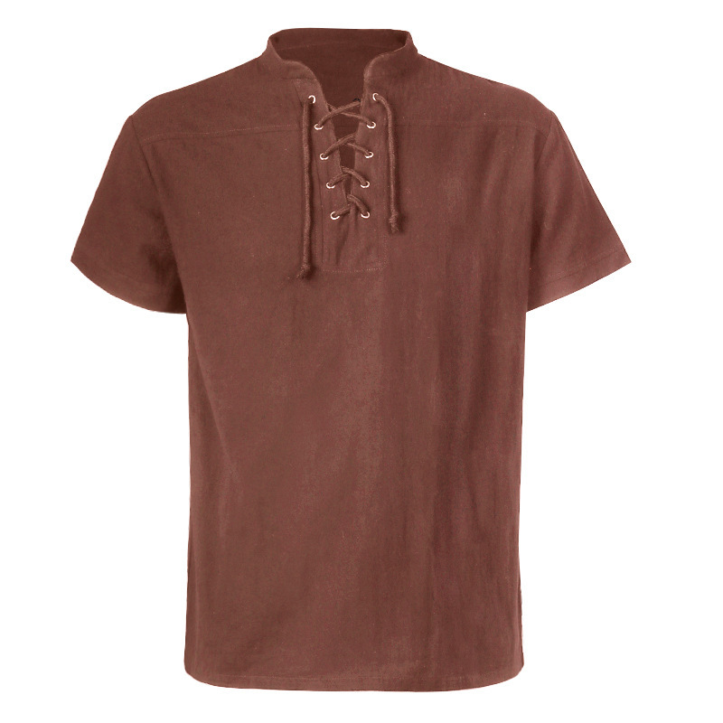 Vintage shirt short sleeve wine red