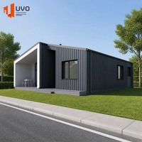 Casa Contenedor Prefabricada Modular UVO Tipo A-Frame, Vivienda Pequeña de 20ft/40ft, Color Personalizado, Panel Sándwich de Acero, Villa, Cabaña, Resort