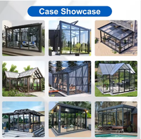 Villa extérieure électrique en aluminium, design européen, personnalisée, écologique, étanche, avec double vitrage trempé triangulaire