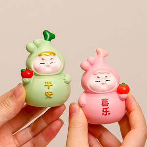 Figura de calabaza de dibujos animados, amuleto de la suerte, decoración de oficina, regalo de Año Nuevo Chino - Product Image 4