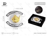 Fibbia a Ferro di Cavallo Placcata Oro e Argento 5.0cm, Accessorio per Cintura in Metallo - Product Image 3