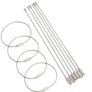 พวงกุญแจลวดสแตนเลส 1.5 มม. 15 ซม. ห่วงคล้องกุญแจทนทานสำหรับล็อคและคาราไบเนอร์ - Product Image 4