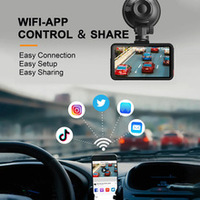 Car Black Box 3-inch WiFi Dual Cameras Night Vision 4K + 1080P Wide-angle G-Sensor Loop Recording Dash Cam for Various Car