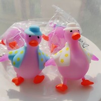 Jouet Squishy Canard Photochromique Créatif, Jouet Promotionnel Anti-stress à Couleurs Changeantes, Animal de Dessin Animé Rétractable
