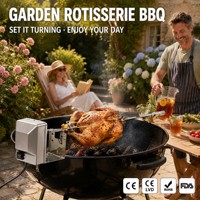 Kit de rôtissoire électrique pour barbecue, avec moteur et tige de rôtissage, pour poulet entier, accessoire pour grillades en extérieur et fêtes