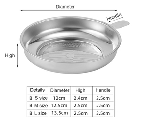 Colador de Malla Fina de Acero Inoxidable WELAND para Cocina, Ideal para Filtrar Aceite, Grasa de Tocino y Desnatar Caldos - Product Image 1