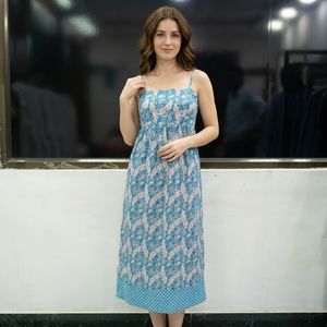 Floral Print Spaghetti Strap Mini <b>Dress</b> Empire Waist Asymmetrical Casual Summer Woven Cotton Bamboo Fiber Chinese Tailored - Product Image 2