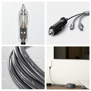 สายไฟ DC 3 in 1 สำหรับ Starlink Mini 100W+ USB C 12-24V หัวเสียบที่จุดบุหรี่ สายไฟ DC ตัวผู้ สำหรับ Starlink Mini Plug - Product Image 2
