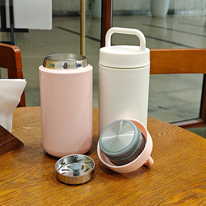 친환경 세라믹 코팅 이중 단열 보온병 400ml 흘림 방지 여행용 보온병 필터 마카롱 색상 맞춤 제작 기업 기념품 선물 - Product Image 5