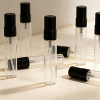 Nouveau produit – Flacons vaporisateurs miniatures en verre transparent rechargeables de 2 ml, 3 ml, 5 ml, 10 ml avec pompe, pour échantillons de parfum à brume fine