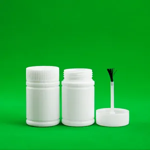 Vacío redondo blanco HDPE cápsulas tabletas botella 30ml suplementos de plástico medicina píldoras botellas