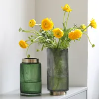 Groothandel Home Decoratie Moderne Luxe Nordic Stijl Cilinder Clear Bloem Glazen Vaas