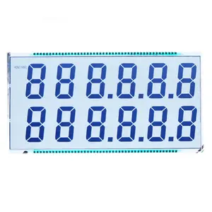 OEM LCD manufacturer monochrome custom seven segment fuel dispenser glass lcd display