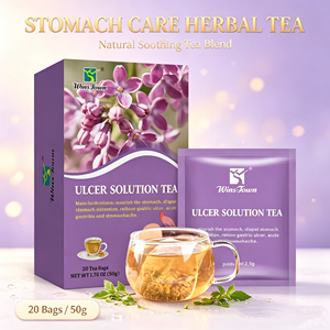 Té Wins Town OEM Ulcer Solution, té herbal para aliviar la gastritis, el dolor de estómago, la hinchazón, ayuda a la digestión y a la salud del estómago. - Product Image 1