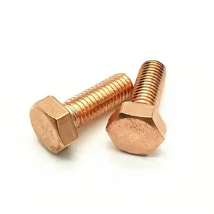 High quality low price red copper outer hexagon head bolt