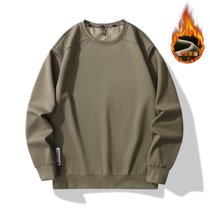 เสื้อสเวตเตอร์คอวีหนา สีพื้น ผ้ากำมะหยี่ เสื้อทำงานผู้ชาย สกรีนโลโก้ได้ ระบายอากาศดี ODM แฟชั่นยอดนิยมประจำฤดูใบไม้ร่วงและฤดูหนาว - Product Image 1