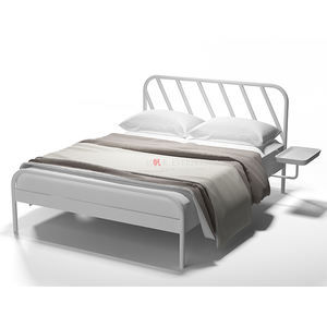 Plateforme en métal contemporaine Cadre de <span class=keywords><strong>lit</strong></span> King Size avec construction en acier élégante et robuste avec <span class=keywords><strong>palette</strong></span> - Product Image 1