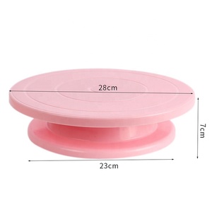 Plateau tournant pour gâteau DIY, moule <span class=keywords><strong>en</strong></span> <span class=keywords><strong>silicone</strong></span> pour pâtisserie, plateau rotatif rond <span class=keywords><strong>en</strong></span> plastique PP, outils de décoration de gâteaux, table rotative, fournitures de pâtisserie - Product Image 5