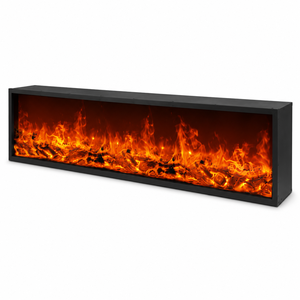 Chimenea Eléctrica de 100 Pulgadas con Soporte de Madera, Llama LED, Control Remoto, Calentador Moderno para Sala de Estar, Vestíbulo de Hotel - Product Image 5