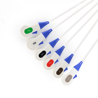 Kompatibel untuk Kabel Leadwire ECG Sekali Pakai Drager Multi Med Plus 6 Lead AHA Grabber Ecg Cable