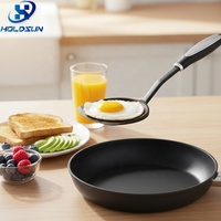 Spatule en nylon noir antiadhésive de qualité alimentaire résistante à la chaleur avec manche long confortable pour la cuisine à domicile