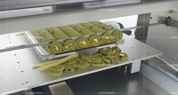 Eenfasige 220V eenvoudig te bedienen volautomatische zaagbladtaartsnijmachine voor het snijden van spons-/sandwichcakes en roltaarten