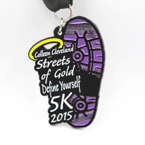 Wholesale Custom Running Sports Medals <b>Metal</b> Zinc Alloy Medal Supplier with Cross Angel and Fashion Themes for Shoes - Product Image 3