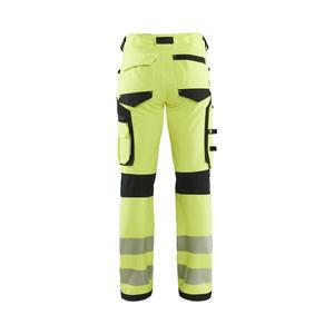 BLAKLADER - 119716423399C64 Hi-Vis <b>trousers</b> 4-way <b>stretch</b> without nail pockets Yellow/<b>Black</b> - EAN 7330509840603 HI-VIS WORKWEAR - Product Image 2