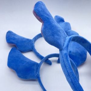 عصابة رأس للأذنين الزرقاء ، إكسسوارات شعر ناعمة من القماش الأزرق والأرجواني لمحبي حفلات هالوين تأثيري للبالغين - Product Image 6