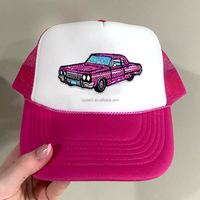Patchs à sequins vintage pour voitures Lowrider, appliques brodées de voitures classiques rétro, patchs thermocollants Y2K Streetwear pour vestes et sweats à capuche