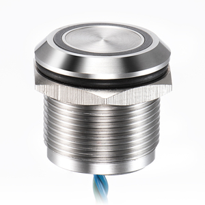 Latching 22mm Aluminum 1NO 1NC 12V 24V IP68 Waterproof For LED Lighting <b>Control</b> And Signage System Piezo Switch - Product Image 5