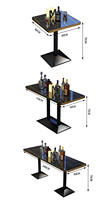 Ensemble de table et chaises de bar en gros, kit de mobilier de restaurant noir avec canapé et chaises, ensemble commercial de canapé et table