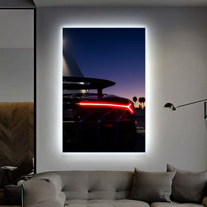 Di alta qualità decorazione della casa opere d'arte stampa acrilica luce posteriore per auto di illuminazione pittura <span class=keywords><strong>camera</strong></span> dei bambini LED parete arte decorazione - Product Image 3