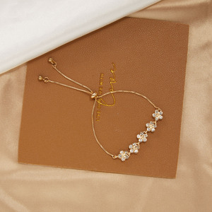 Braccialetto con Stella a Cinque Punte e Zirconi, Regalo Ideale <span class=keywords><strong>per</strong></span> Migliore Amica, Versione Coreana Semplice, Braccialetti con Perline alla Moda - Product Image 3