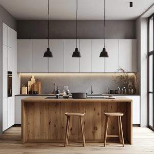 Armoire de <span class=keywords><strong>cuisine</strong></span> en bois massif sur mesure haut de gamme avec <span class=keywords><strong>accessoires</strong></span>, design prêt à assembler, robinet, charnière pour utilisation en centre commercial ou en appartement - Product Image 3