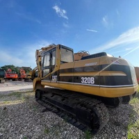 Excavatrice d'occasion CAT 320B à faible nombre d'heures de fonctionnement, moteur 3066T d'origine, hydraulique Caterpillar complet, idéale pour le remblaiement de chantier et les travaux de construction routière