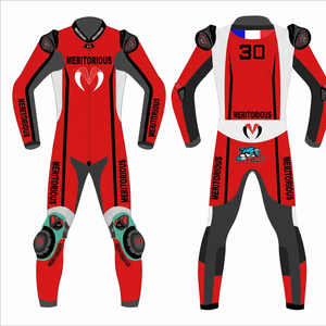 Nuevo Traje de Motocicleta Unisex de Cuero Genuino Impermeable de la Mejor Calidad, Manga Larga, Personalizable, con Soporte Dorsal - Product Image 2