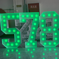 Décorations de mariage Hongsen personnalisées pour l'extérieur et l'intérieur, grandes lettres géantes LED RGB de 4 pieds en PVC et métal pour les fêtes