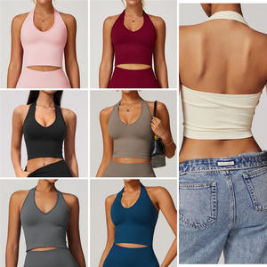 Soutien-gorge de sport dos <span class=keywords><strong>nu</strong></span> rembourré pour <span class=keywords><strong>femme</strong></span>, idéal pour le yoga, le fitness, la course et la gym, avec logo personnalisé, Ropa Deportiva - Product Image 4