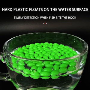 1000 pièces brillent dans le noir perles de pêche en plastique dur/souple ovale perles lumineuses <span class=keywords><strong>bouchon</strong></span> appâts de pêche plates-formes <span class=keywords><strong>truite</strong></span> accessoires - Product Image 2