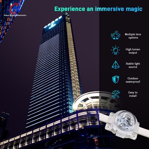 Программируемый полноцветный пиксельный светодиодный источник света с управлением DMX512 для контурной подсветки зданий и украшения рек - Product Image 2