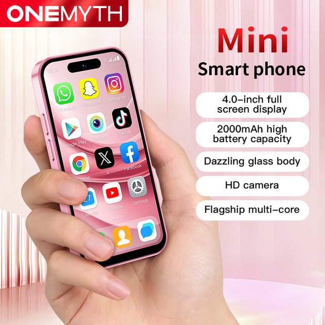SOYES M17 4-Inch Global 4G Android 12.0 Mini Smart Phone 3+64G Quad Core Dual SIM English 90Hz LCD Display 5MP Camera