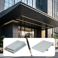Panneau en nid d'abeille en aluminium pour façade extérieure, revêtement PVDF ignifuge certifié CE, pour façades de podiums commerciaux en bord de rivière
