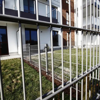 Clôture de jardin en treillis métallique double fil 656 personnalisée, galvanisée, écologique, durable, soudée en 2D, qualité commerciale, modélisation 3D