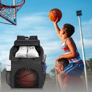 Bolsa de Baloncesto con Compartimento para Zapatos y Soporte para Balón, <span class=keywords><strong>Mochila</strong></span> Deportiva Resistente al Agua para Entrenamiento Deportivo, Apta para Voleibol y Gimnasio - Product Image 5
