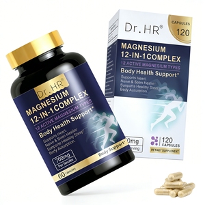 Cápsulas de Glicinato de Magnesio 12 en 1, Fórmula de Alta Absorción, Favorece la Relajación Muscular, un Sueño Reparador, la Salud Nerviosa y el Suministro de Minerales - Product Image 1